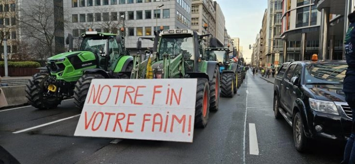 Нови протести на белгиските земјоделци во Брисел 