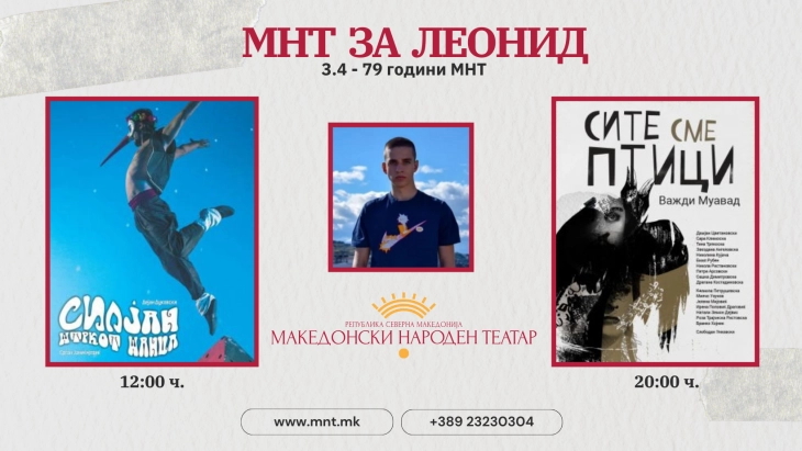 Хуаманитарни претстави на МНТ - „Силјан Штркот Шанца“ и „Сите сме птици“ за лекување на Леонид
