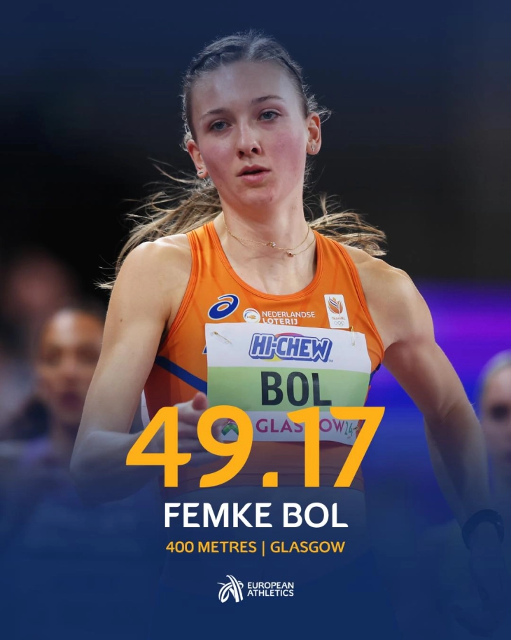 Холанѓанката Бол постави светски рекорд на 400 метри во сала
