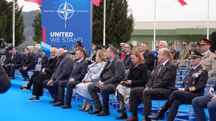 Petrovska attends NATO air base inauguration in Kuçovë