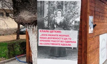 Во Струмица на неколку локации поставени инсталации и постери со пораки за правата на жените