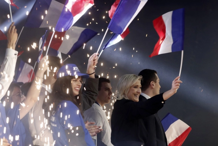 Француската екстремна десница води во анкетите на три месеци пред изборите за Европскиот парламент