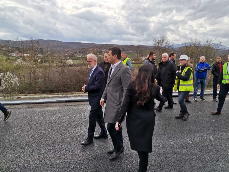 Xhaferi, Bochvarski inspect rehabilitation of Katlanovo – Petrovec motorway section, works to conclude by April