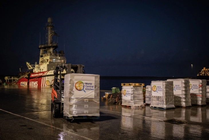 First ship with aid for Gaza unloaded for distribution