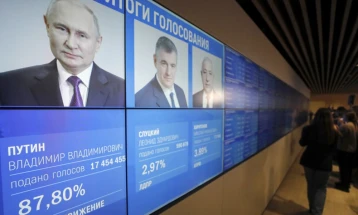 Затворени избирачките места во Русија, според првичните резултати Путин освоил 87 отсто од гласовите