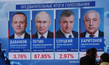 Првични резулати: Путин освои 87 отсто од гласовите