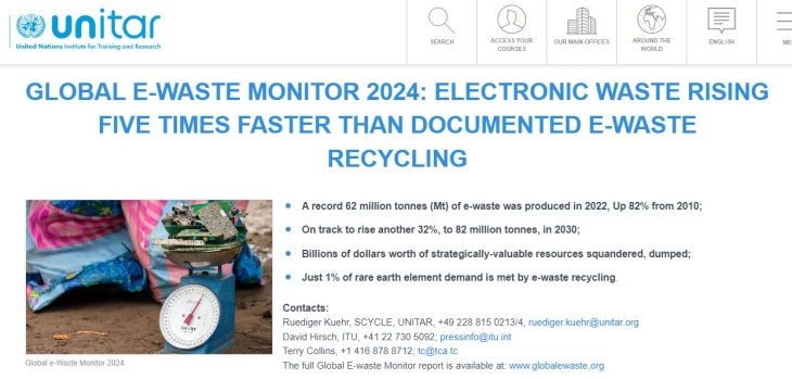 UN study finds the world produces more e-waste every year