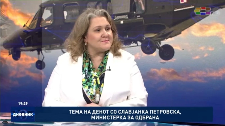 Петровска: Хелихоптерите ги менуваме за модернизација на Армијата согласно стандардите на НАТО