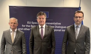 Во Брисел средба на Лајчак со главните преговарачи на Белград и Приштина за оптек на динарот на Косово