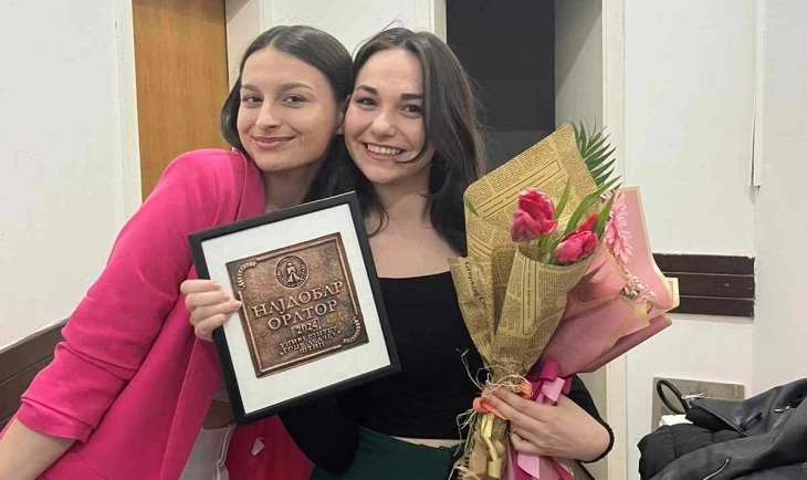 Памела Ивановска од Кочани е победник кај средношколците на 12. Ораторски вечери на Универзитетот „Гоце Делчев“ - Штип