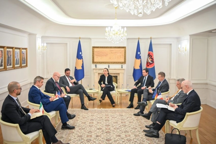 Амбасадорите на Квинта на средба со косовскиот државен врв во врска со членството на Косово во СЕ