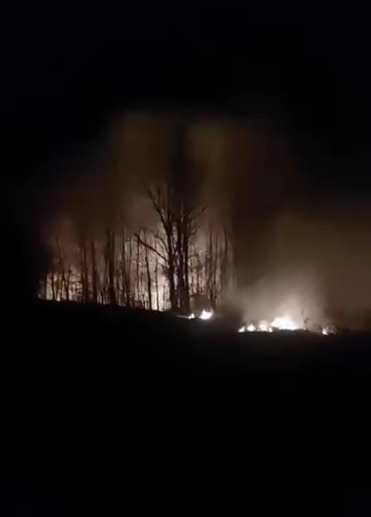 Пожарот кај Русиново се шири кон месноста Безгашчево