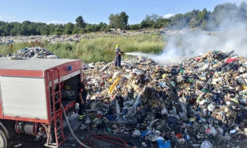 Подметнат пожар на охридската депонија „Буково“, кривична против непознат сторител