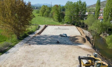 Во тек градежните работи на спортско-рекретаивниот комплекс во велешката населба Превалец