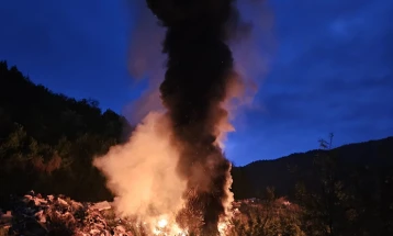 Пожари на диви депонии во Желино и Боговиње