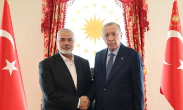 Ердоган со лидерот на Хамас во Истанбул: Израел ќе плати за своите злосторства