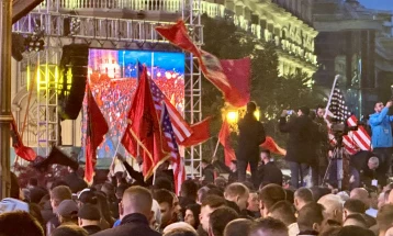 Главен митинг на Европскиот фронт на плоштад „Македонија“ во Скопје – Османи ги повика граѓаните да се мобилизираат