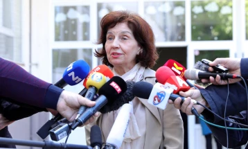 Presidential candidate Gordana Siljanovska Davkova's statement after voting