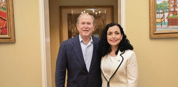 Presidentja Osmani takoi presidentin e 43-të të SHBA-së, Xhorxh Bush