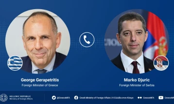 Герапетритис му честитал на Џуриќ за преземањето на функцијата и ја повторил грчката поддршка за ЕУ перспективата на Србија