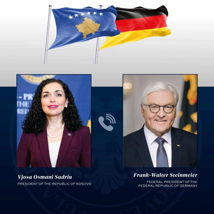 Osmani ka biseduar me presidentin gjerman për anëtarësimin e Kosovës në Këshillin e Evropës