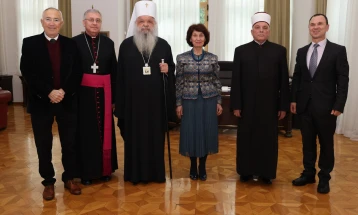 Сиљановска Давкова се сретна со поглаварите и претставниците на верските заедници