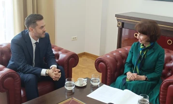 Takim i presidentes Siljanovska Davkova me kris Pavllovski, drejtor i Rambl