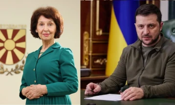 President Siljanovska-Davkova holds phone call with Ukrainian President Zelensky 