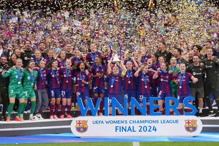 Фудбалерките на Барселона ја освоија Лигата на шампиони