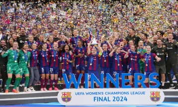 Фудбалерките на Барселона ја освоија Лигата на шампиони