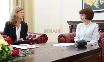 Takim i presidentes Siljanovska Davkova me ambasadoren e Zvicrës, Veronik Halman Marti