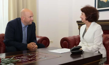 President Siljanovska Davkova meets German WB Special Representative Sarrazin