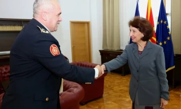 Сиљановска Давкова се сретна со началникот на ГШ на Армијата, генерал-потполковник Васко Ѓурчиновски