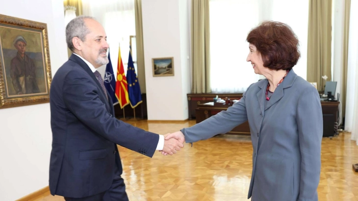 President Siljanovska Davkova meets World Bank Country Manager for Kosovo and North Macedonia Paolucci