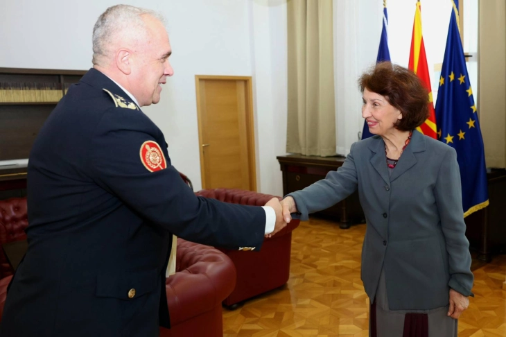 President Siljanovska Davkova meets Army Chief of Staff Gjurchinovski