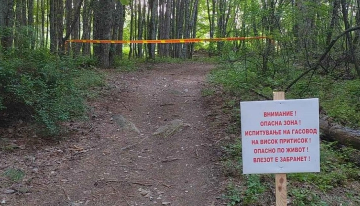 QMK: Deri më 22 qershor zonë e rrezikshme në Vodno, ekzaminim i gazsjellësit me presion të lartë