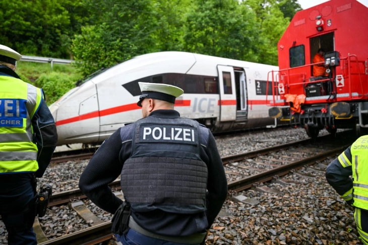 German long-distance train with 185 on board derails after landslide