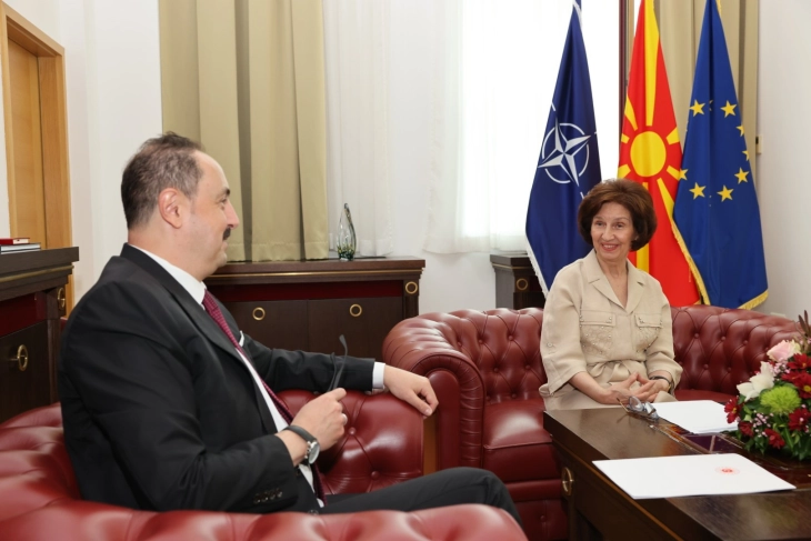 President Siljanovska Davkova receives Turkish Ambassador Fatih Ulusoy