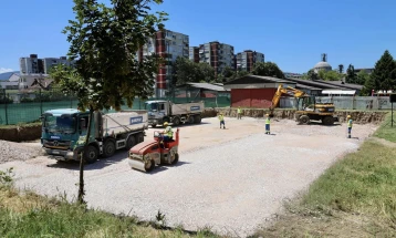 Почна изградбата на училишен затворен базен во Општина Чаир