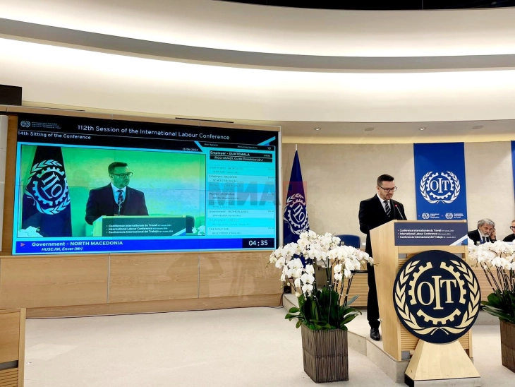 Zëvendësministri Husein në sesionin e Konferencës Ndërkombëtare të Punës në Gjenevë