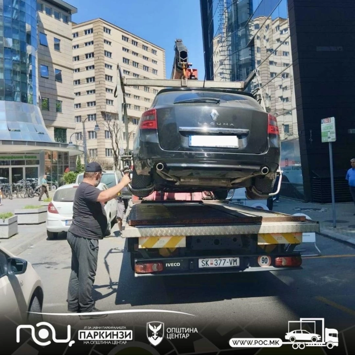 За една недела 207 непрописно паркирани возила во општина Центар
