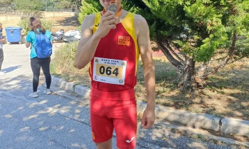 Македонскиот атлетичар  Роберто Димитриевски го освои првото место на „Килкис Треил 2024“