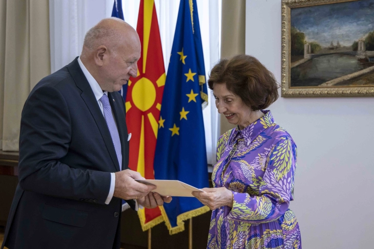 President Siljanovska Davkova meets Polish Ambassador Grzelczyk