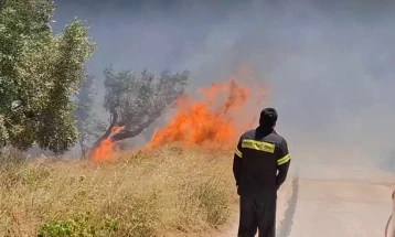 Голем пожар во источниот дел на областа Атика, поширокиот регион на Атина