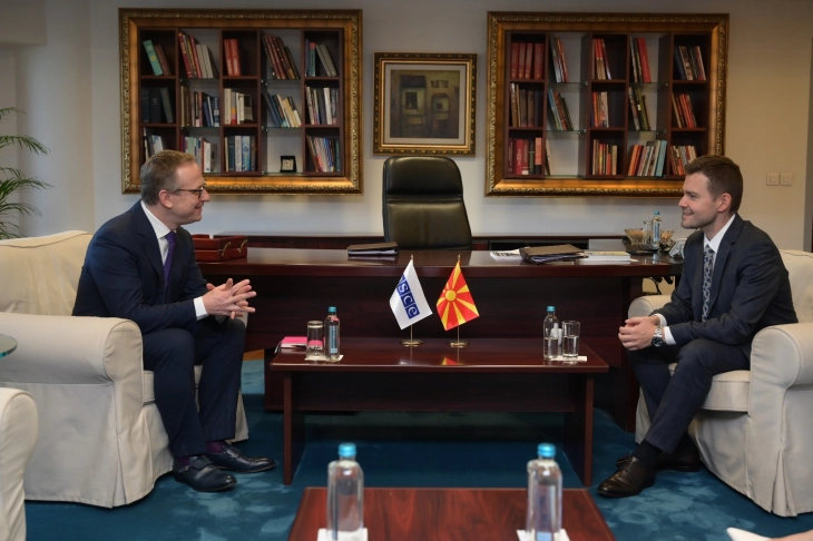FM Mucunski meets OSCE Ambassador Wahl