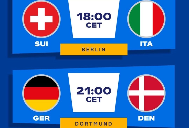 Швајцарија и Италија ја отвораат осминафиналната фаза на ЕП 2024