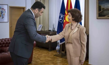 President Siljanovska Davkova meets EBRD's Türkmenoğlu