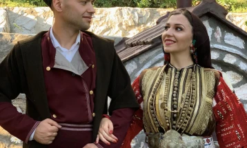 Stefana Dimitrova and Darijan Kochoski, bride and groom of 61st Galichnik Wedding