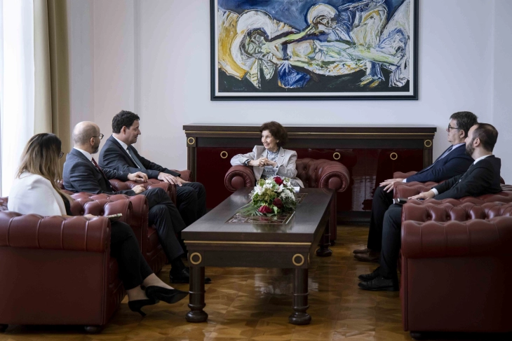 President Siljanovska-Davkova meets Slovenian envoy for Western Balkans Frangeš, Azerbaijani Ambassador Khasiyev 