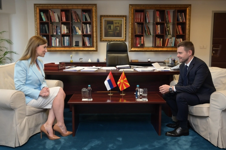FM Mucunski meets Serbian Ambassador Jovanović, reaffirm excellent bilateral ties